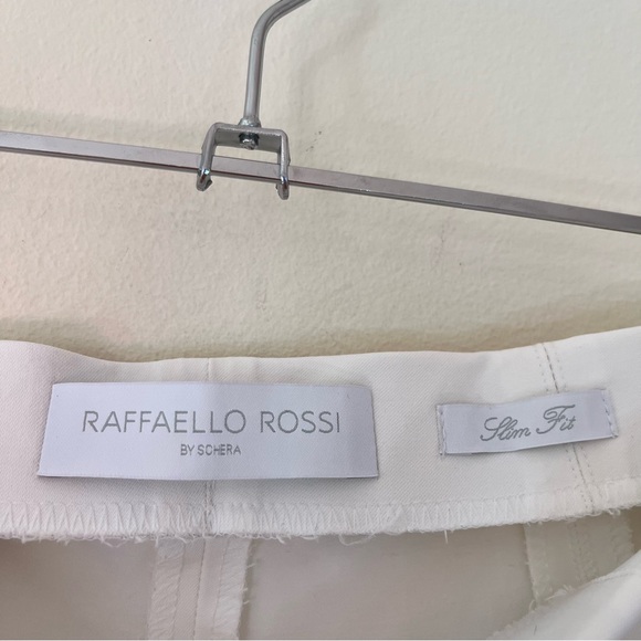 Raffaello Rossi Penny 6/8 Mid Rise Stretch Crop Trouser Pants White - Picture 5 of 9